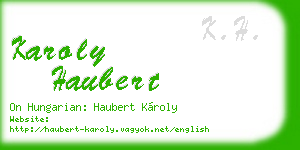 karoly haubert business card